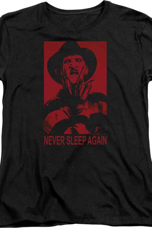 Womens Freddy Krueger Never Sleep Again Nightmare On Elm Street Shirtmain product image