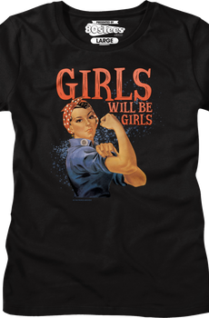 Womens Girls Will Be Girls Flex Shirt