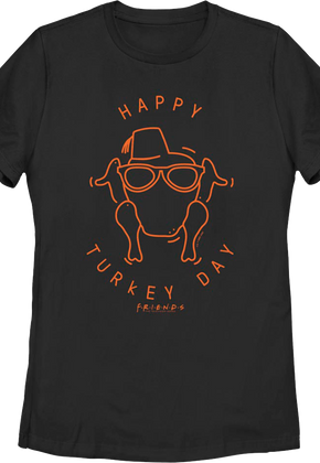 Womens Happy Turkey Day Friends Shirt