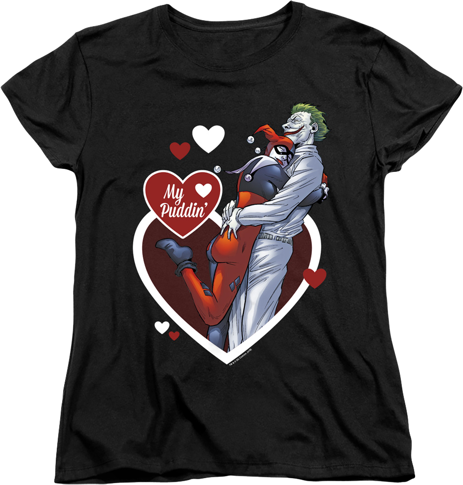 Womens Harley Quinn And The Joker My Puddin' DC Comics Shirt