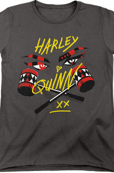 Womens Harley Quinn Eyes Birds Of Prey Shirt