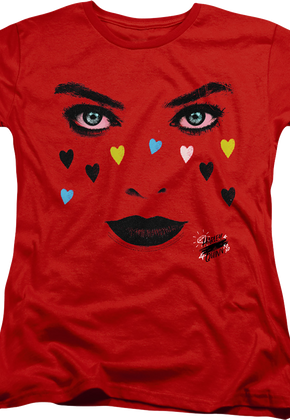 Womens Harley Quinn Face Birds Of Prey Shirt