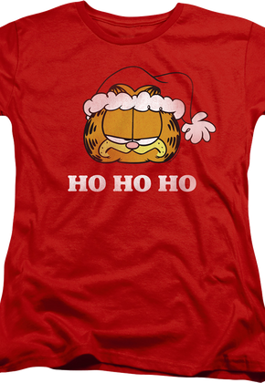 Womens Ho Ho Ho Garfield Christmas Shirt