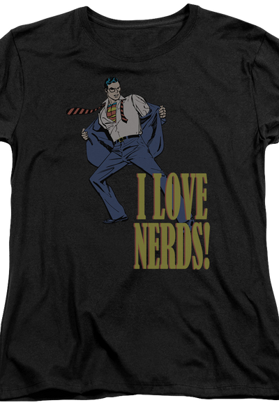 Womens I Love Nerds Superman Shirt