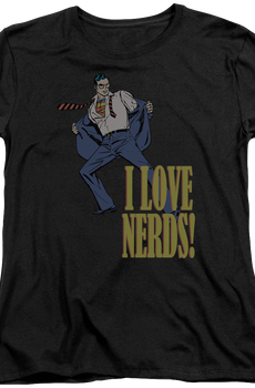 Womens I Love Nerds Superman Shirt
