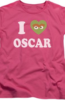 Womens I Love Oscar Sesame Street Shirt
