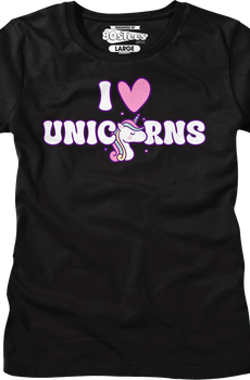 Womens I Love Unicorns Shirt