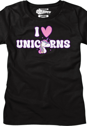 Womens I Love Unicorns Shirt