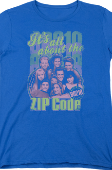 Womens It's All About The Zip Code Beverly Hills 90210 Shirt