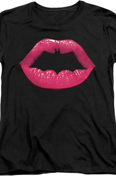 Womens Kiss Symbol Batman Shirt