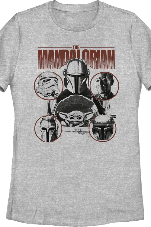 Womens Mandalorian Characters Collage Star Wars Shirtmain product image
