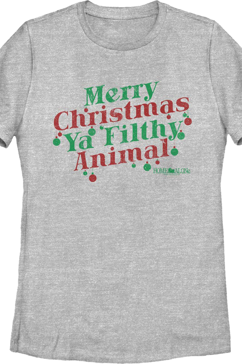 Womens Merry Christmas Ya Filthy Animal Ornaments Home Alone Shirtmain product image