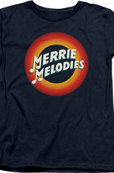 Womens Merry Melodies Logo Looney Tunes Shirt