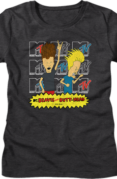 Womens MTV Logos Beavis and Butt-Head Shirt