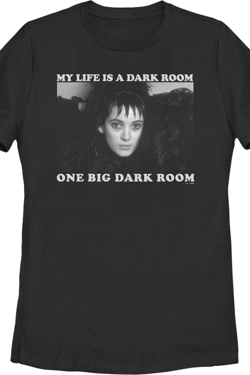 Womens My Life Is A Dark Room Beetlejuice Shirtmain product image
