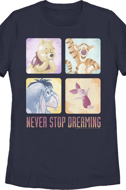 Womens Never Stop Dreaming Winnie The Pooh Shirtmain product image