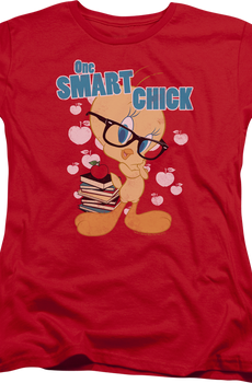 Womens One Smart Chick Looney Tunes Shirt
