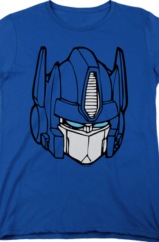 Womens Optimus Prime Head Shot Transformers Shirt