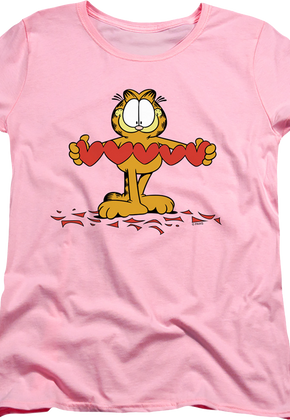 Womens Paper Hearts Garfield Shirt