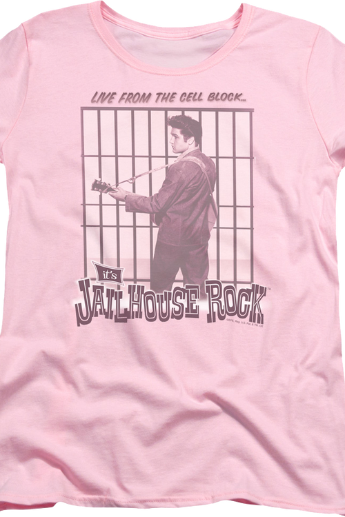 Womens Pink Jailhouse Rock Elvis Presley Shirtmain product image