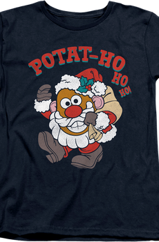 Womens Potat-Ho-Ho-Ho Mr. Potato Head Shirt