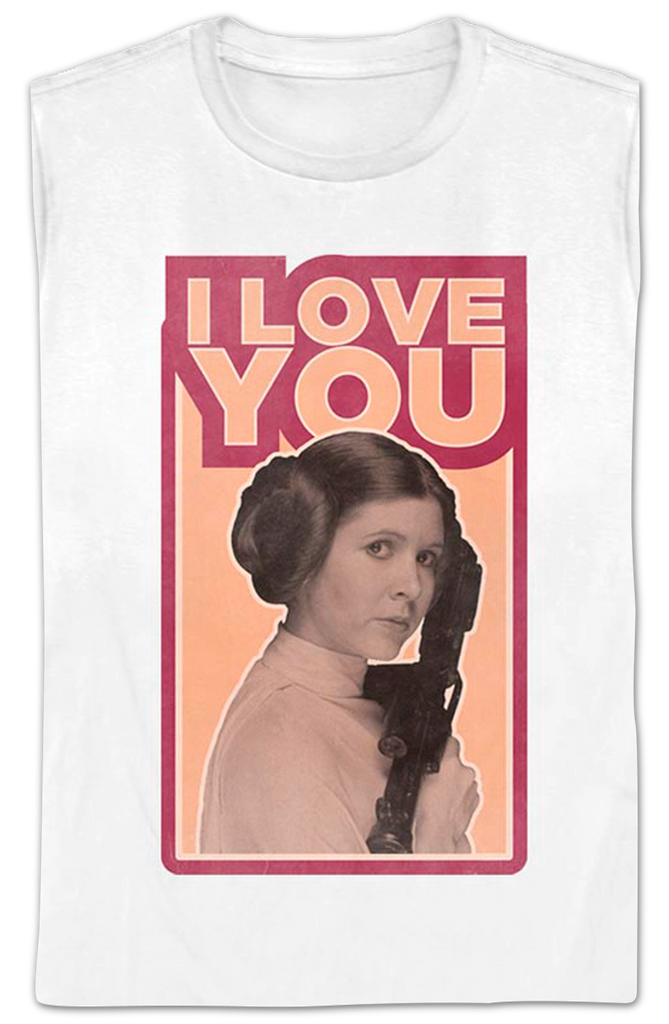 Womens Princess Leia I Love You Star Wars Shirt