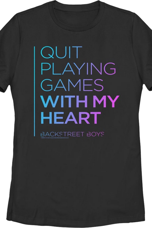 Womens Quit Playing Games With My Heart Backstreet Boys Shirtmain product image