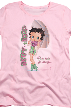 Womens Rain Rain Go Away Betty Boop Shirt