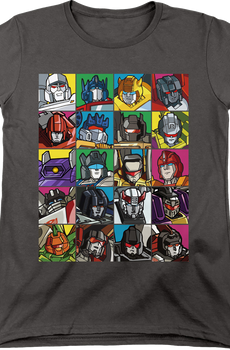 Womens Robot Collage Transformers Shirt