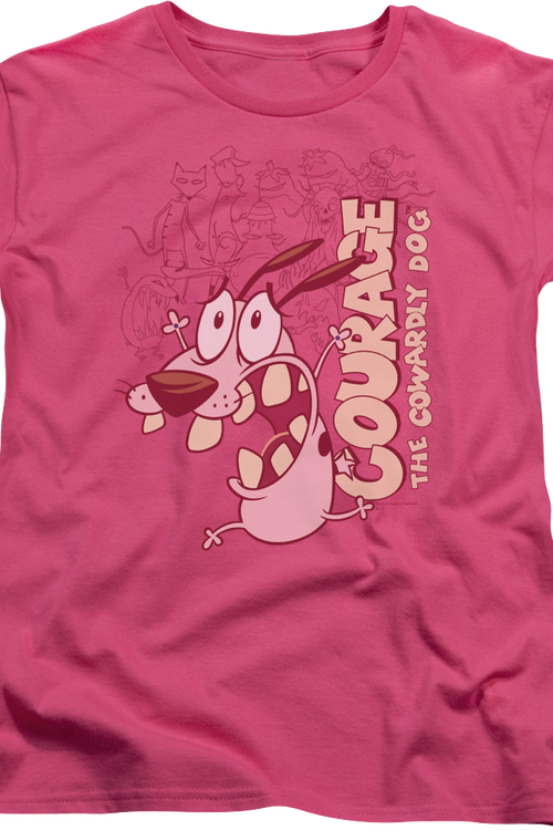 Womens Running Scared Courage The Cowardly Dog Shirtmain product image