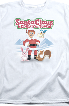 Womens Santa Claus Is Comin' To Town Shirt