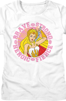 Womens She-Ra Brave Strong Heroic Fierce Masters of the Universe Shirt