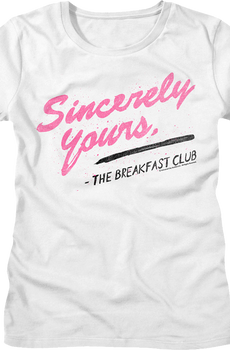 Womens Sincerely Yours Breakfast Club Shirt