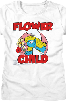 Womens Smurfette Flower Child Smurfs Shirt