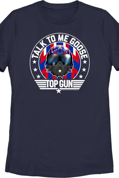 Womens Talk To Me Goose Helmet Top Gun Shirtmain product image