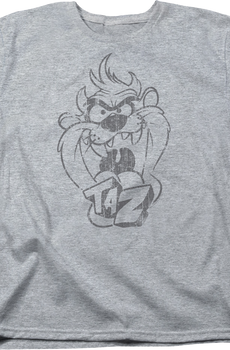 Womens Taz Sketch Looney Tunes Shirt