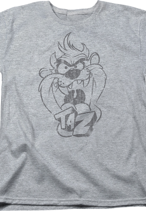 Womens Taz Sketch Looney Tunes Shirt