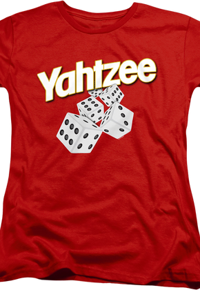Womens The Fun Game That Makes Thinking Fun Yahtzee Shirt