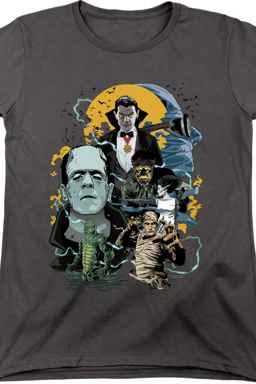Womens Universal Monsters Collage Shirtmain product image