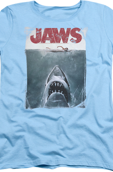 Womens Vintage Movie Poster Jaws Shirt