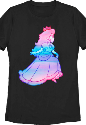 Womens Watercolor Princess Peach Super Mario Bros. Shirt