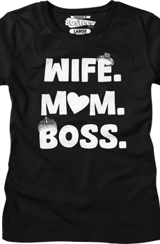 Womens Wife Mom Boss Shirt