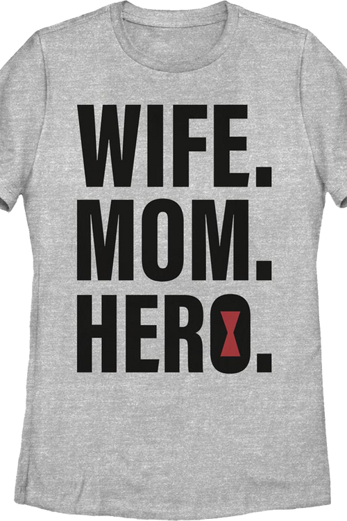 Womens Wife Mom Hero Black Widow Marvel Comics Shirtmain product image