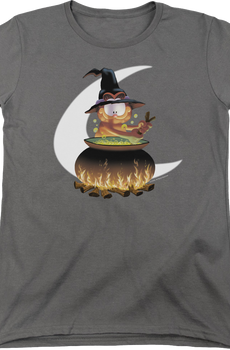 Womens Witch's Pot Garfield Shirt
