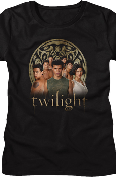 Womens Wolf Pack Group Photo Twilight Shirt