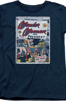 Womens Wonder Woman For President DC Comics Shirt