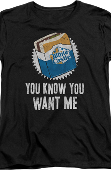 Womens You Know You Want Me White Caste Shirt