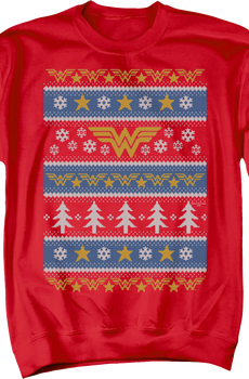 Wonder Woman Ugly Faux Knit DC Comics Sweatshirt