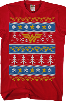 Wonder Woman Ugly Faux Knit DC Comics T-Shirt