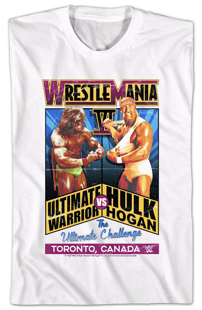 WrestleMania VI Ultimate Warrior vs Hulk Hogan T-Shirt